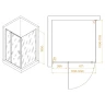 Душевой уголок RGW Passage 110x110 350807812-14 профиль цвет Черный стекло прозрачное