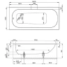 Стальная ванна Bette Form 190x80 2951-000 AD PLUS с шумоизоляцией и антигрязевым покрытием, с ножками B23-1500