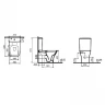 Унитаз компакт Vitra Polar Open-Back 9843B003-7201 с бачком и сиденьем Микролифт фарфор напольный
