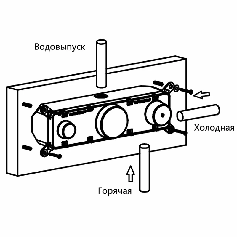 Душевая система Vincea VSFW-422T1MB с термостатом Черная матовая латунь встраиваемый