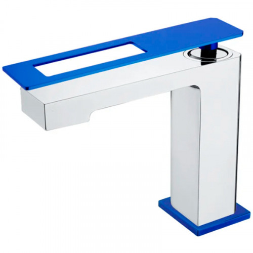 Смеситель для раковины Boheme Q 141-CRUW Хром Синий латунь