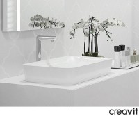 Раковина-чаша Creavit Ultra 60 UL060-00CB00E-0000 Белая фарфор накладная