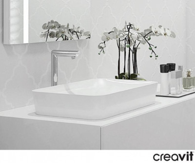 Раковина-чаша Creavit Ultra 60 UL060-00CB00E-0000 Белая фарфор накладная