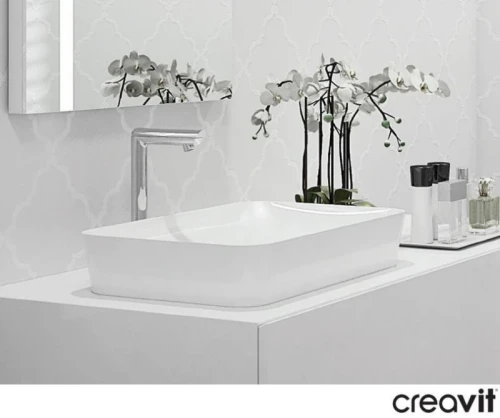 Раковина-чаша Creavit Ultra 60 UL060-00CB00E-0000 Белая фарфор накладная