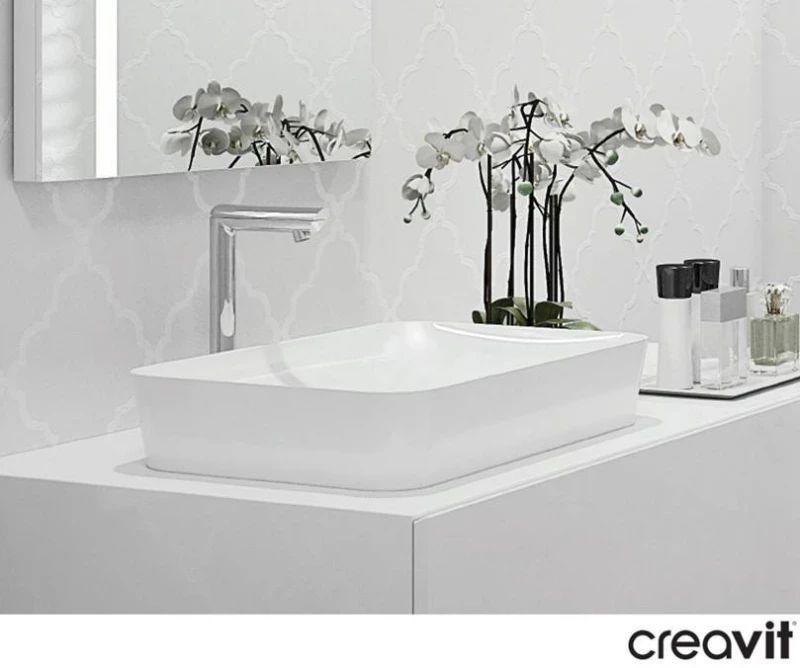 Раковина-чаша Creavit Ultra 60 UL060-00CB00E-0000 Белая фарфор накладная