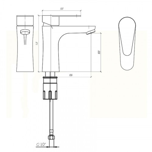 Смеситель для раковины Paini Verona 99PW205 цвет Сатин