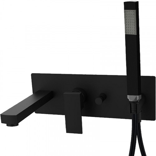 Смеситель для ванны Paffoni Elle EL001NO Черный матовый встраиваемый