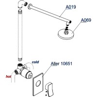 Душевая система WasserKRAFT Aller A12669 Хром латунь встраиваемый