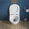 Унитаз биде BelBagno Uno BB3105CHR-BS/SC подвесной с сиденьем Микролифт фаянс подвесной