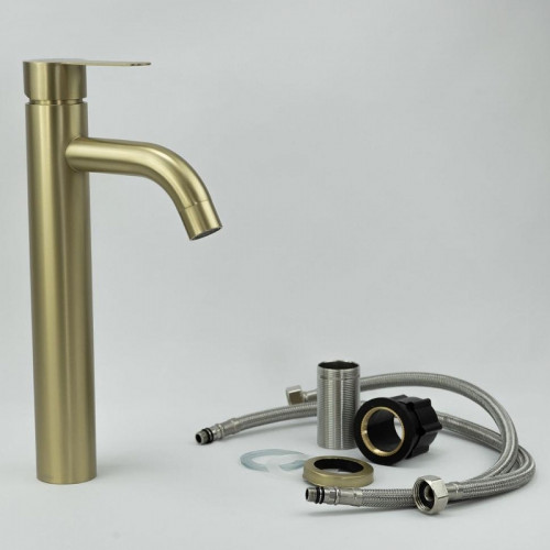 Смеситель для раковины Fmark FS8211C цвет Золото матовое