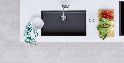 Кухонная мойка Blanco Subline 700-U 523443 Темная скала искусственный камень (литьевой мрамор) встраиваемый