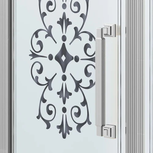Душевой уголок Ambassador Royal 100x100 18015107-L профиль Хром стекло прозрачное с рисунком