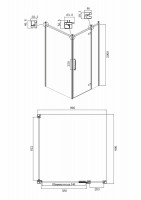 Душевой уголок Ambassador Royal 100x100 18015107-L профиль Хром стекло прозрачное с рисунком
