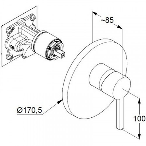 Смеситель для душа Kludi Nova Fonte Puristic 206553915