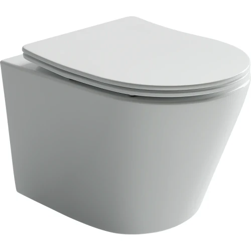 Комплект унитаза с инсталляцией Ceramicanova Balearica CN6000_1002M_1000 с сиденьем Микролифт и клавишей смыва Хром матовый фарфор подвесной