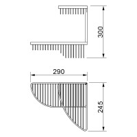 Полка корзина Art&amp;Max AM-G-2822-Br Бронза