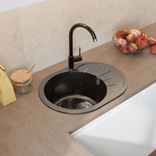 Смеситель для кухни GranFest 3650 цвет Черный