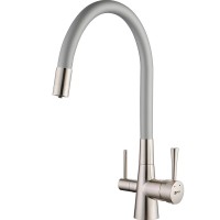 Смеситель для кухни Lemark Comfort LM3075BN-Silver Никель Серебро латунь