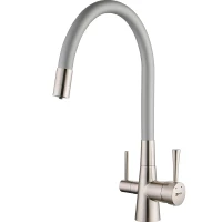 Смеситель для кухни Lemark Comfort LM3075BN-Silver Никель Серебро латунь