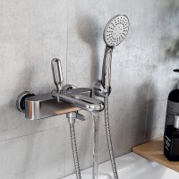Смеситель для ванны WasserKRAFT Kammel 1801 Хром латунь на стену