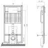 Инсталляция Bettoserb Sava Fix Slim SET40006459 для унитаза с Черной матовой клавишей смыва