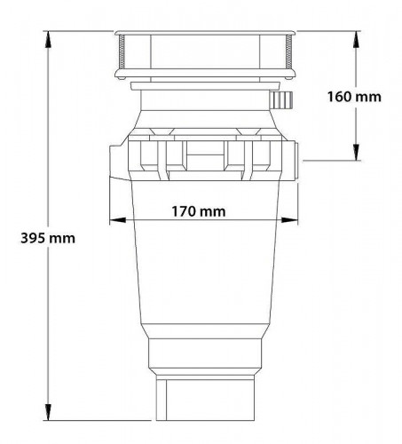 Измельчитель пищевых отходов McAlpine Perfect Grind WDU-3ASEU-CARB цвет Нержавеющая сталь