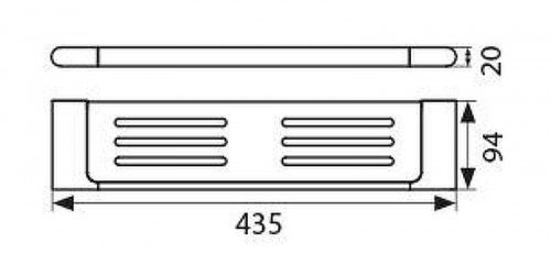 Металлическая полка Kaiser Franco KH-2709 цвет Хром