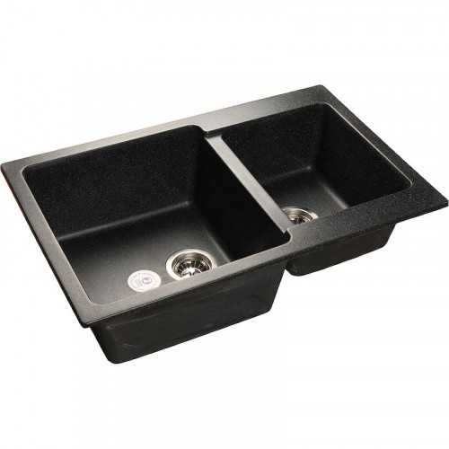 Кухонная мойка GranFest Practic GF-P780K Черная искусственный камень (литьевой мрамор) встраиваемый