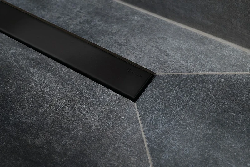 Душевой лоток Pestan Confluo Frameless Line 650 Black Matte 13701320 с решеткой Черный матовый / полая под плитку