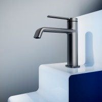 Смеситель для раковины AQUAme Asti AQM6410GM Оружейный металл латунь