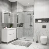 Душевая дверь Grossman Cosmo 130 100.K33.02.130.10.00 профиль Хром стекло прозрачное