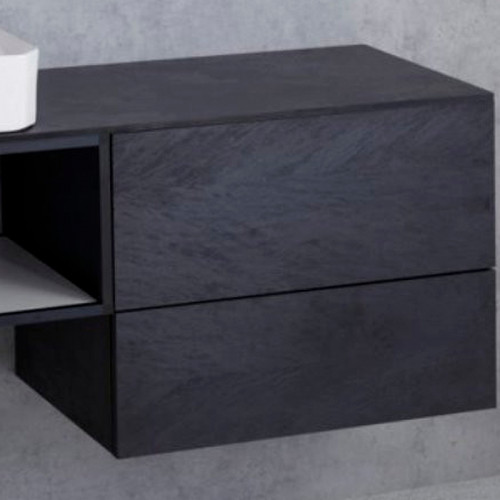 Тумба Cezares Cadro 70 CADRO-70-2C-SO-NR-BLUM подвесная Nero МДФ / ЛДСП