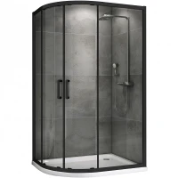 Душевой уголок Abber Schwarzer Diamant 110x90 AG01119B профиль Черный стекло прозрачное