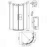 Душевой уголок Grossman Classic 90х90 301.K33.04.9090.21.10 профиль Черный матовый стекло тонированное