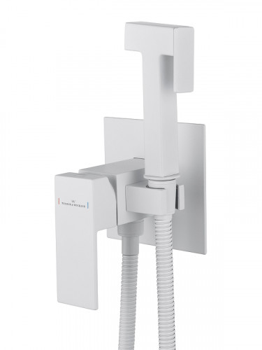 Гигиенический душ со смесителем Wonzon &amp; Woghand Cube WW-88829016-MW цвет Белый матовый