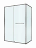 Душевой уголок Cezares Lux 130x80 LUX-AH-FS-11-130/80-C-GM профиль Оружейная сталь стекло прозрачное