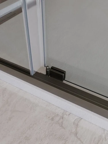 Душевой уголок Cezares Lux 130x80 LUX-AH-FS-11-130/80-C-GM профиль Оружейная сталь стекло прозрачное