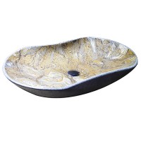 Раковина-чаша CeramaLux 67 503 Коричневая фаянс накладная