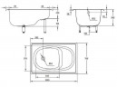 Стальная ванна BLB Europa 120x70 B2SE без антискользящего покрытия
