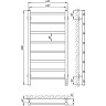 Электрический полотенцесушитель Laris Феличия ЧК8 400х800 R 73207590 Белый муар