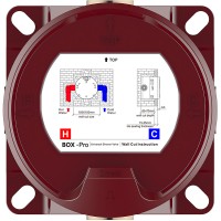 Смеситель для душа AQUAme AQM8801MB с термостатом Черный матовый латунь встраиваемый