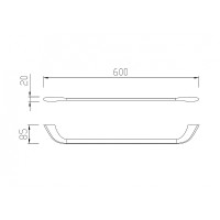 Полотенцедержатель Abber Nord AA1552B Черный матовый