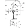 Смеситель для кухни Grohe BauClassic 31535001 Хром латунь