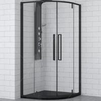 Душевой уголок RGW Stilvoll SV-53-B 80х80 06325388-14 профиль Черный стекло прозрачное
