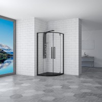 Душевой уголок RGW Stilvoll SV-53-B 80х80 06325388-14 профиль Черный стекло прозрачное