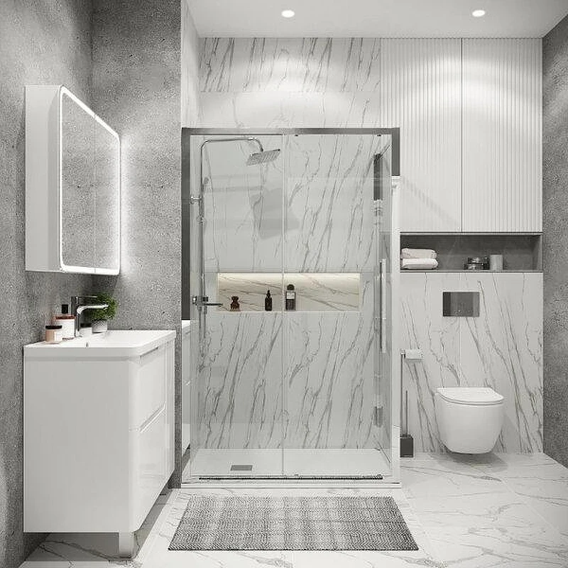 Душевой уголок Grossman Cosmo 120x100 120.K33.02.1210.10.00 профиль Хром стекло прозрачное