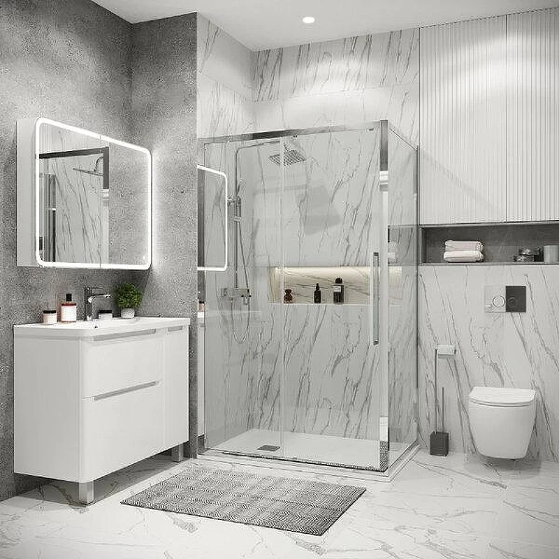 Душевой уголок Grossman Cosmo 120x100 120.K33.02.1210.10.00 профиль Хром стекло прозрачное