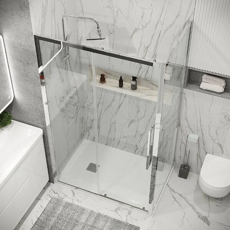 Душевой уголок Grossman Cosmo 120x100 120.K33.02.1210.10.00 профиль Хром стекло прозрачное