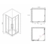 Душевой уголок Abber Schwarzer Diamant 90x90 AG02090BMH профиль Черный стекло матовое