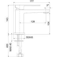 Смеситель для раковины Webert Pegaso PE830102740SSE